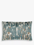 John Lewis Husk Velvet Cushion - Blue