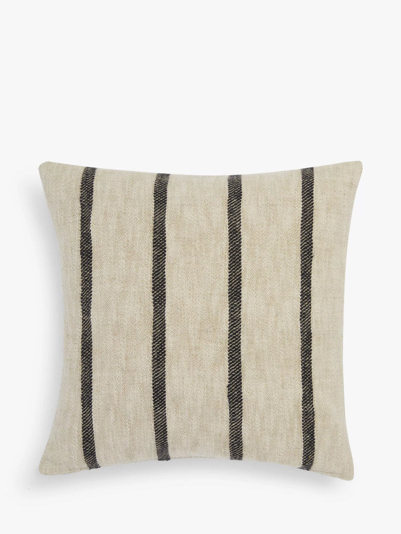 John Lewis linen stripe cushion in natural, UK version
