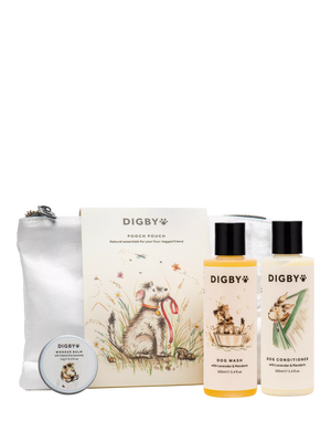 Dog Grooming Starter Kit with 100ml Wash, 100ml Conditioner, 15g Balm and Biodegradable Poo Bags