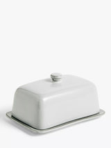 John Lewis John Lewis Leckford Stoneware Butter Dish, Grey- Buy online at McGrocer