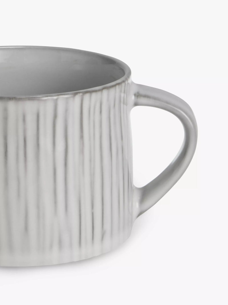 John Lewis Leckford Grey stoneware mug 240ml - British product