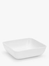 John Lewis John Lewis Eat Porcelain Square Serving Dish, 20cm, White- Buy online at McGrocer