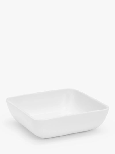 John Lewis John Lewis Eat Porcelain Square Serving Dish, 20cm, White- Buy online at McGrocer