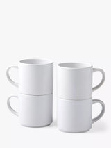 John Lewis Cricut Ceramic Mug Blank White 4 x 300ml Customisable Mugs- Buy online at McGrocer