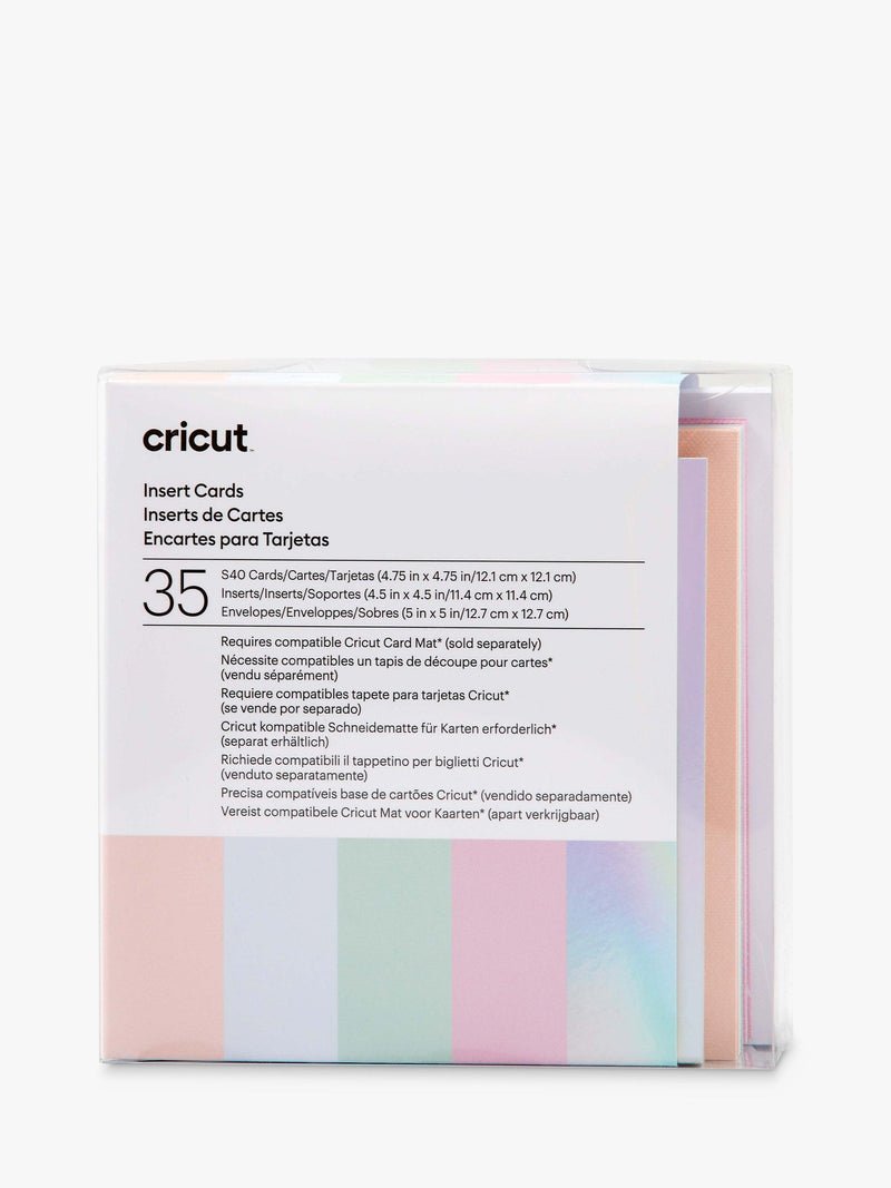 Cricut insert cards pack of 35 12.1 x 12.1cm - British product