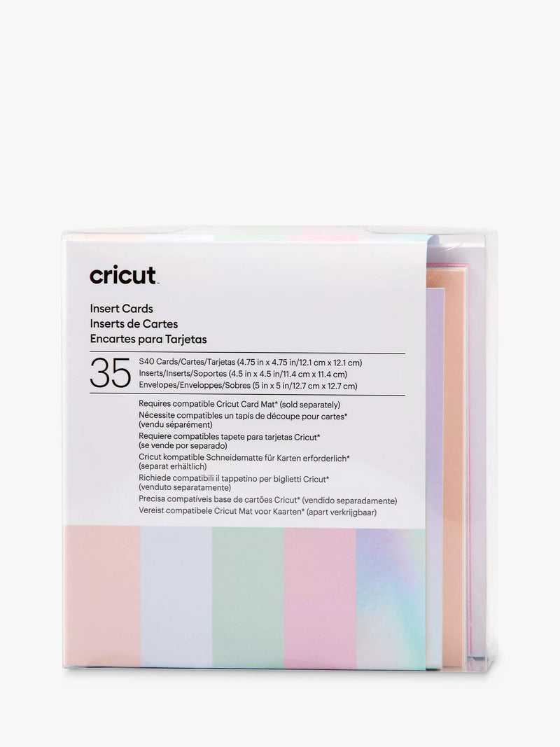 Cricut insert cards pack of 35 12.1 x 12.1cm - British product