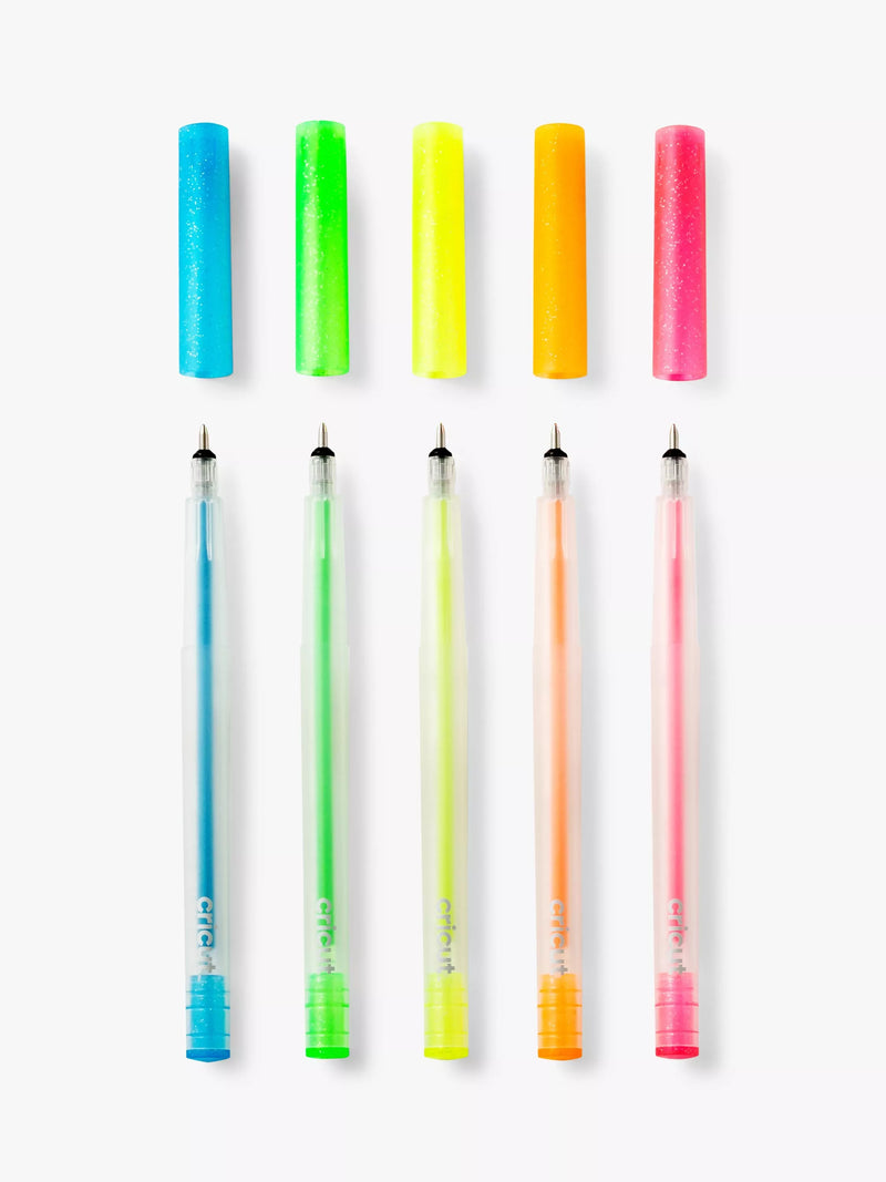 Cricut Glitter Gel Neon Pens pack of 5 - British product