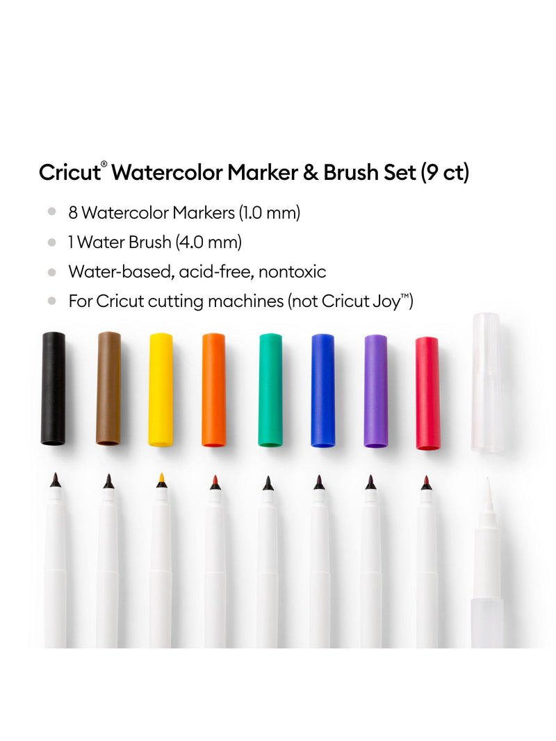 Cricut watercolour marker and brush set Pack of 9 - British product