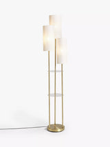 John Lewis John Lewis Cluster Trio Shelf Floor Lamp, Brass- Buy online at McGrocer