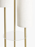 John Lewis Cluster Trio floor lamp with brass and linen shades (British brand)
