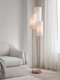 John Lewis Cluster Trio floor lamp with brass and linen shades (British brand)