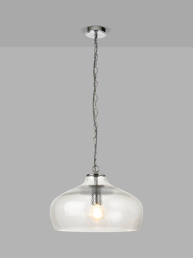 John Lewis Cartmel textured glass pendant ceiling light, imported from the UK