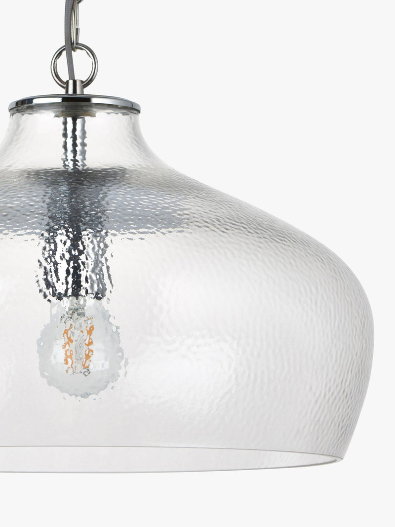 John Lewis Cartmel textured glass pendant ceiling light, imported from the UK