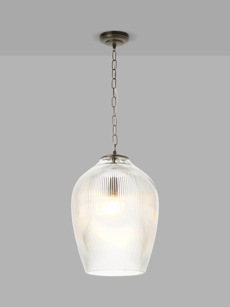 John Lewis Fulbrook ribbed glass pendant light - British product