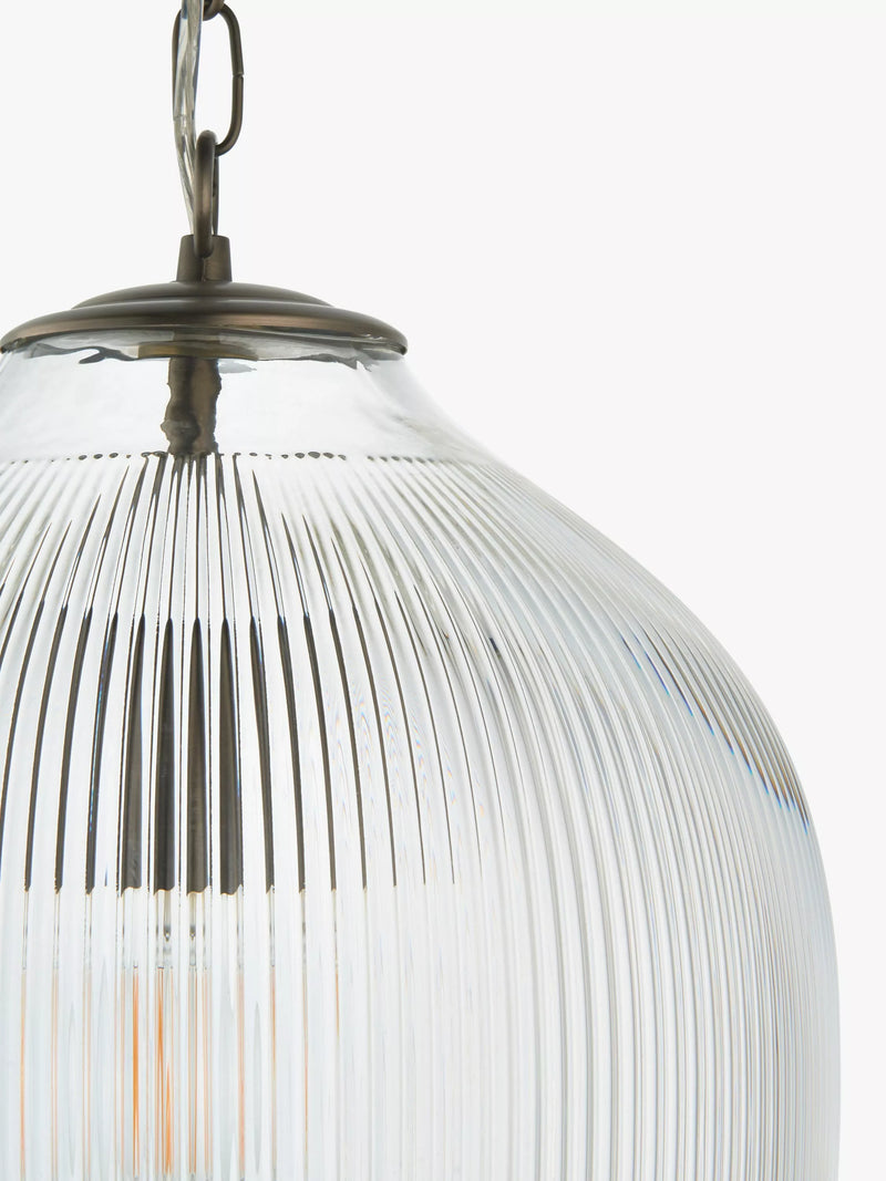 John Lewis Fulbrook ribbed glass pendant light - British product