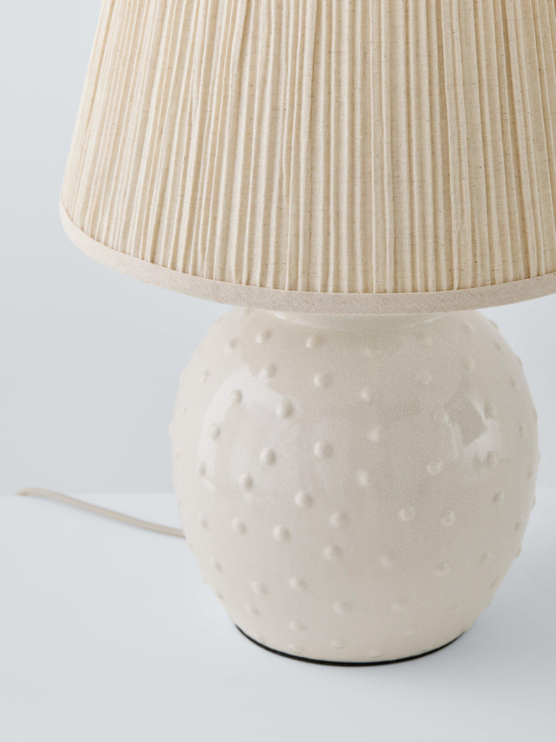 John Lewis Seafoam ceramic table lamp, imported from the UK