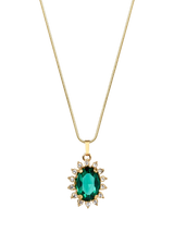 John Lewis Eclectica Pre-Loved 18ct Gold Plated Swarovski Crystal Radial Pendant Necklace- Buy online at McGrocer