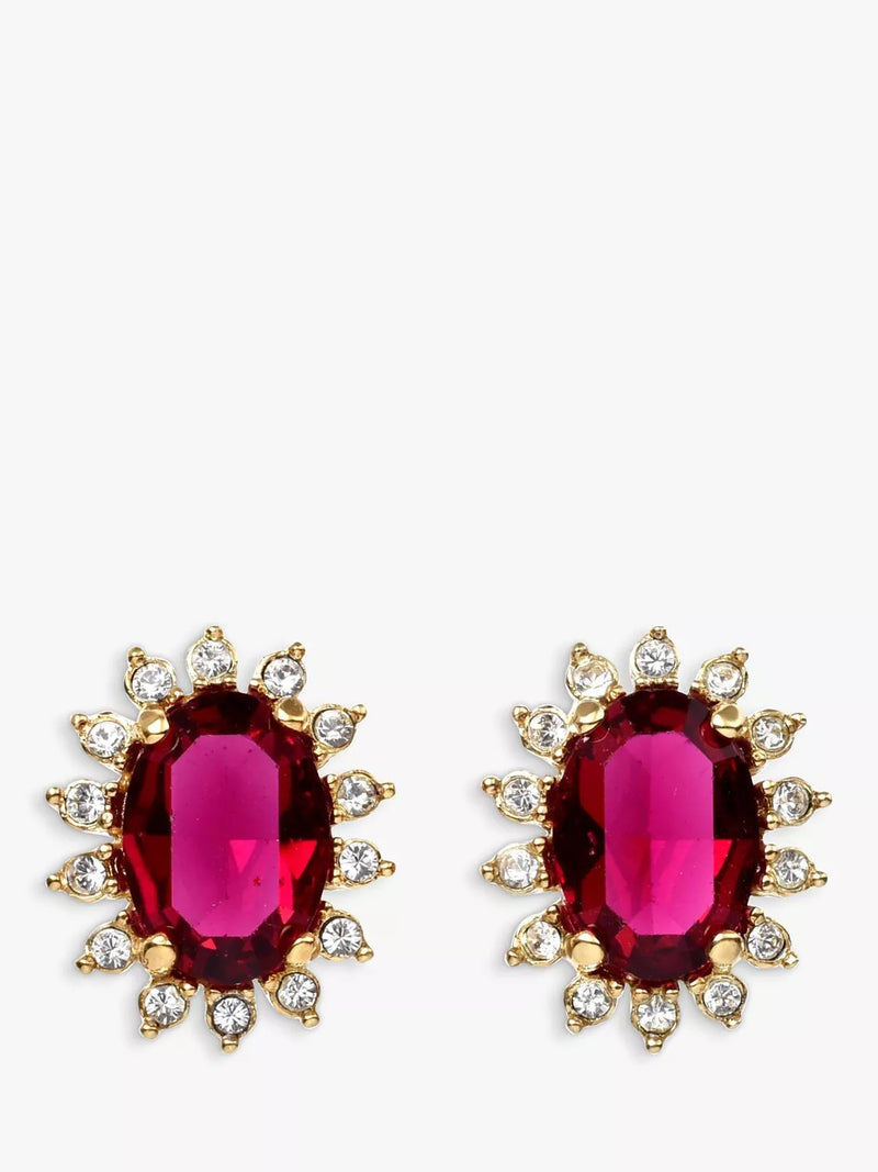 Eclectica Pre-Loved Swarovski Crystal Radial Clip-On Earrings, Circa 1980s