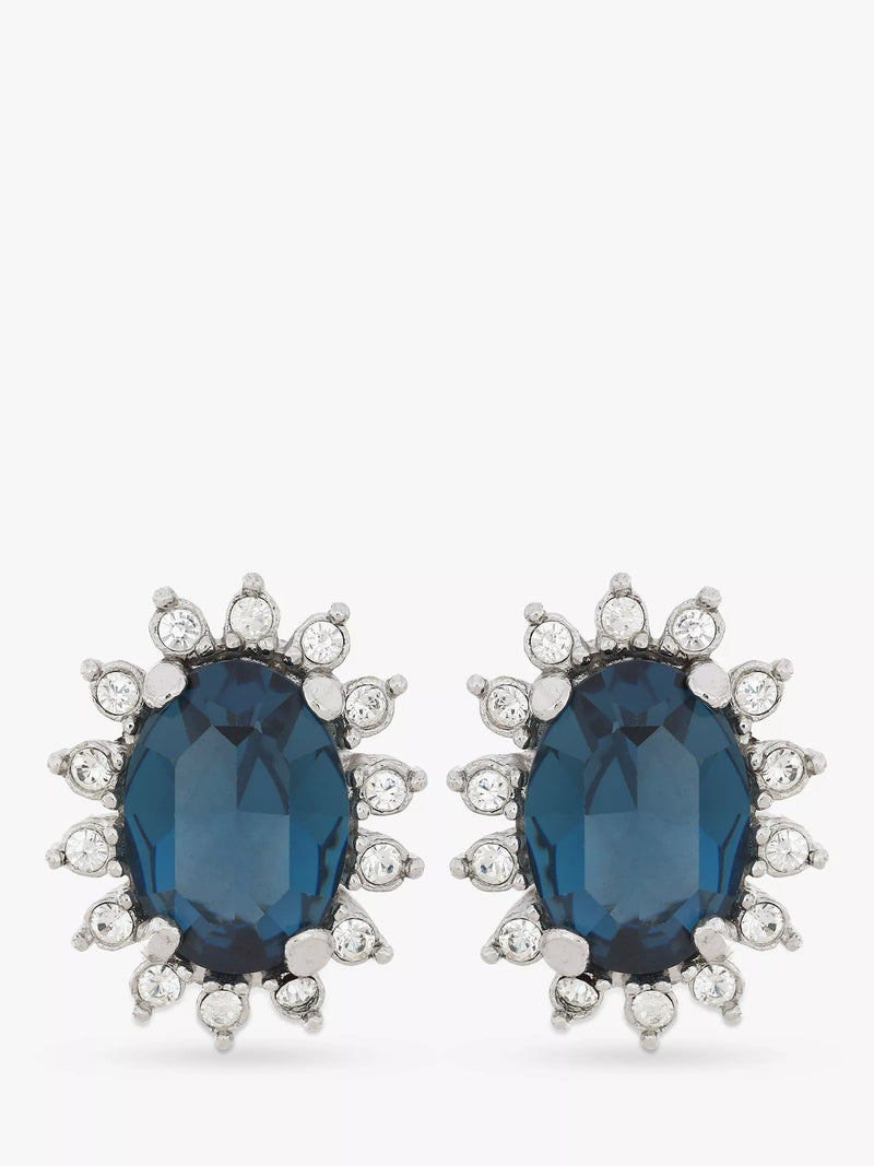 Eclectica Pre-Loved Swarovski Crystal Radial Clip-On Earrings, Circa 1980s