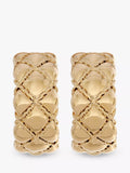 Eclectica half hoop clip-on earrings 18ct gold plated (British brand)