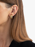 Eclectica half hoop clip-on earrings 18ct gold plated (British brand)