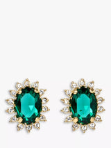 John Lewis Eclectica Pre-Loved Swarovski Crystal Radial Clip-On Earrings, Circa 1980s- Buy online at McGrocer