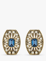 John Lewis Eclectica Pre-Loved Art Deco Swarovski Crystal Clip-On Earrings- Buy online at McGrocer