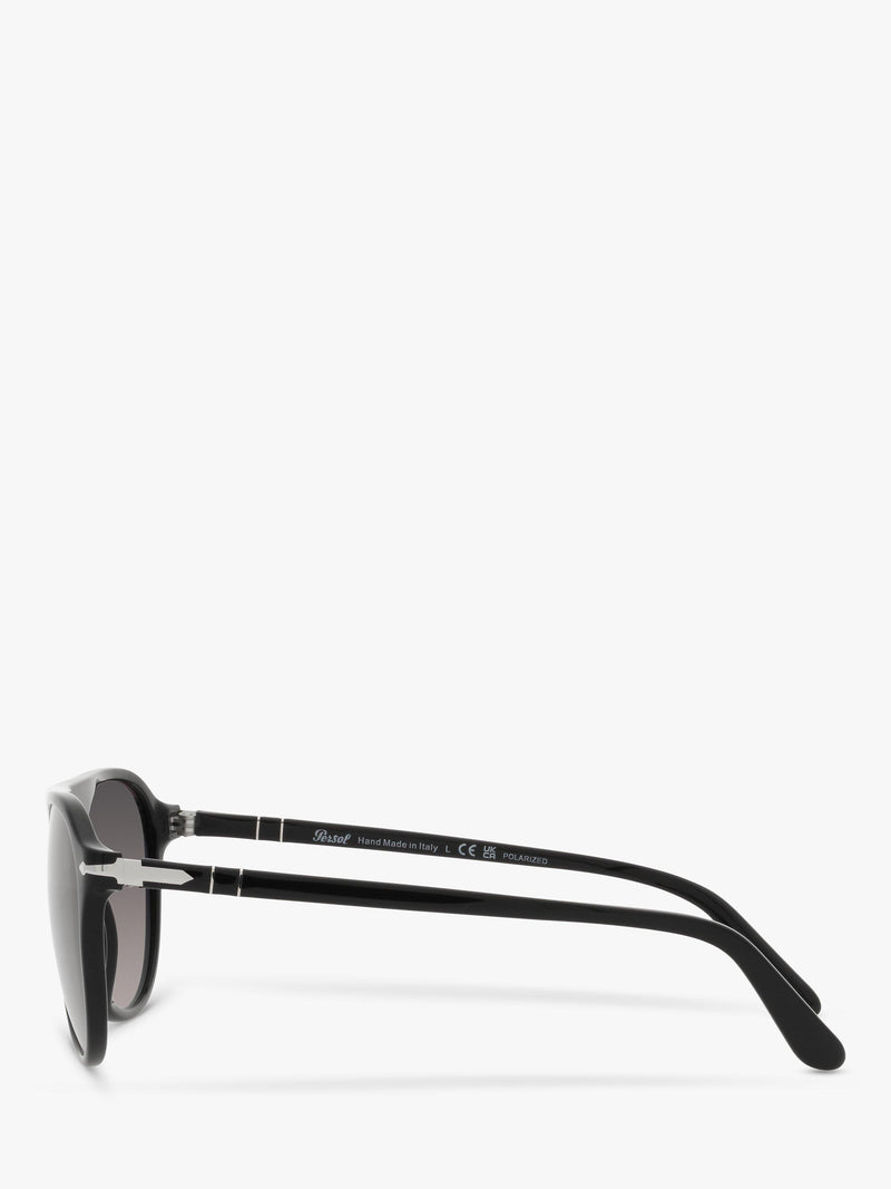 Persol aviator polarised sunglasses black grey gradient, UK version