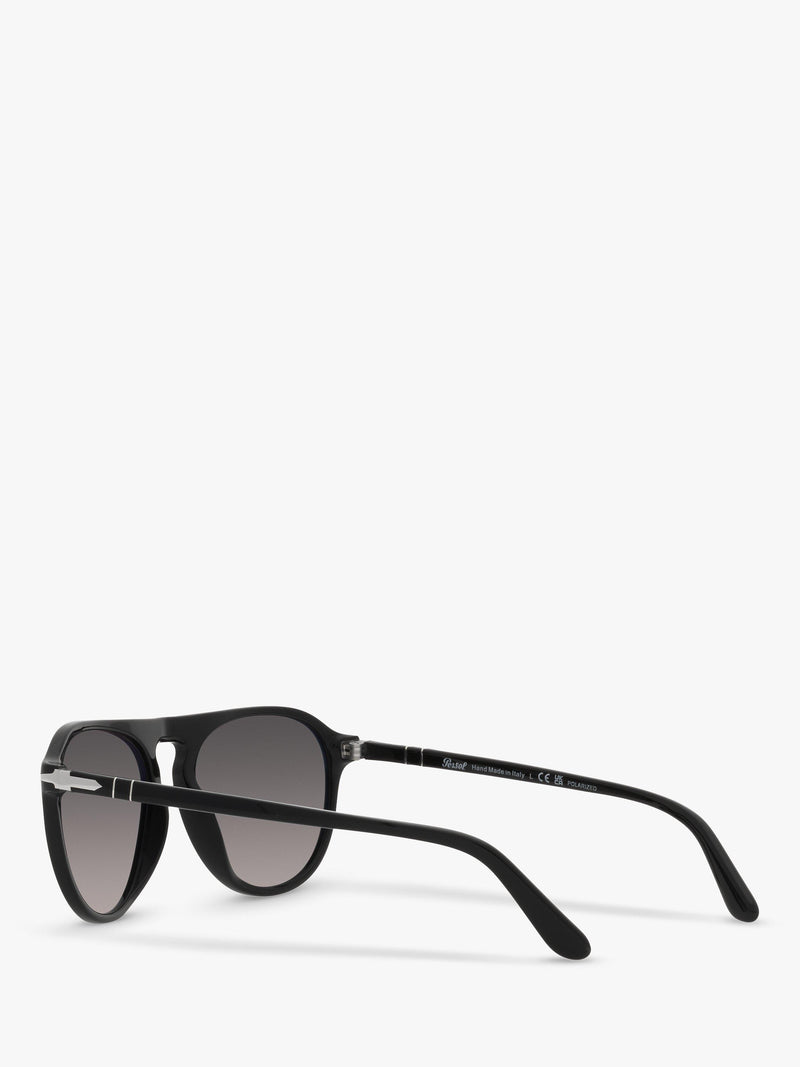 Persol aviator polarised sunglasses black grey gradient, UK version