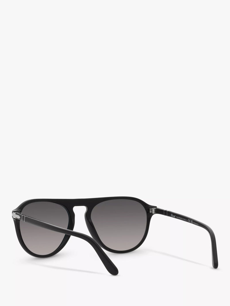 Persol aviator polarised sunglasses black grey gradient, UK version