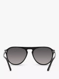 Persol aviator polarised sunglasses black grey gradient, UK version