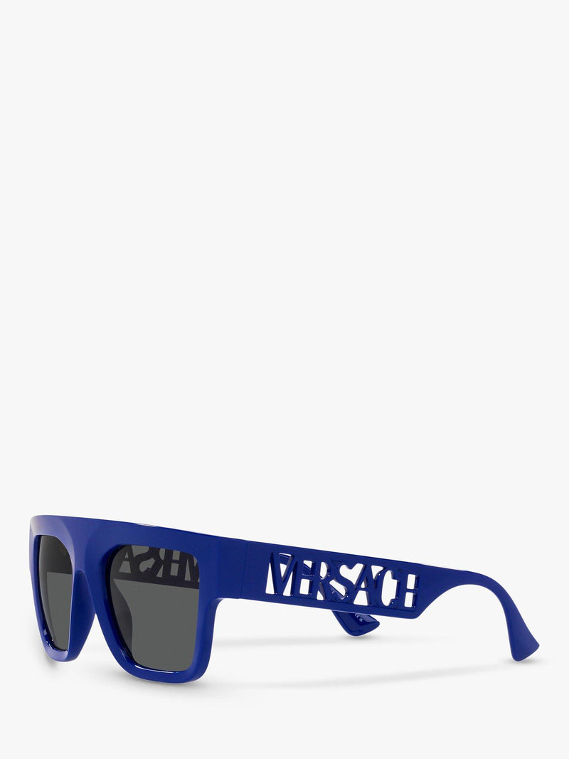 Versace rectangular sunglasses men's black frame, UK version