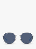 Ray-Ban Junior Jack Sunglasses Silver/Blue, imported from the UK