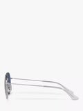 Ray-Ban Junior Jack Sunglasses Silver/Blue, imported from the UK