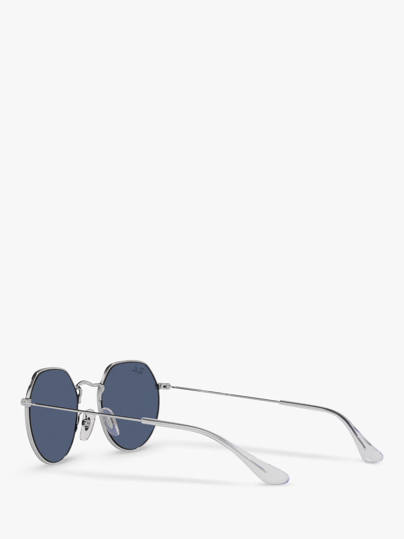 Ray-Ban Junior Jack Sunglasses Silver/Blue, imported from the UK