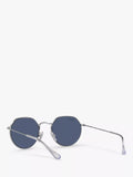 Ray-Ban Junior Jack Sunglasses Silver/Blue, imported from the UK
