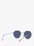Ray-Ban Junior Jack Sunglasses Silver/Blue, imported from the UK