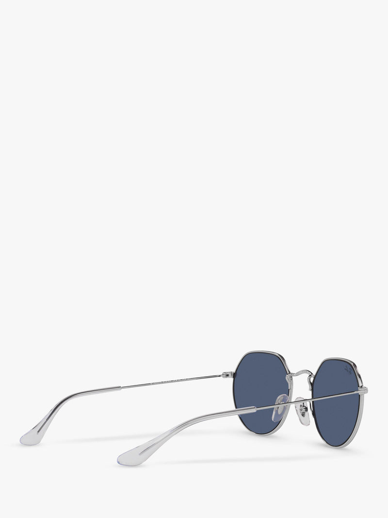 Ray-Ban Junior Jack Sunglasses Silver/Blue, imported from the UK