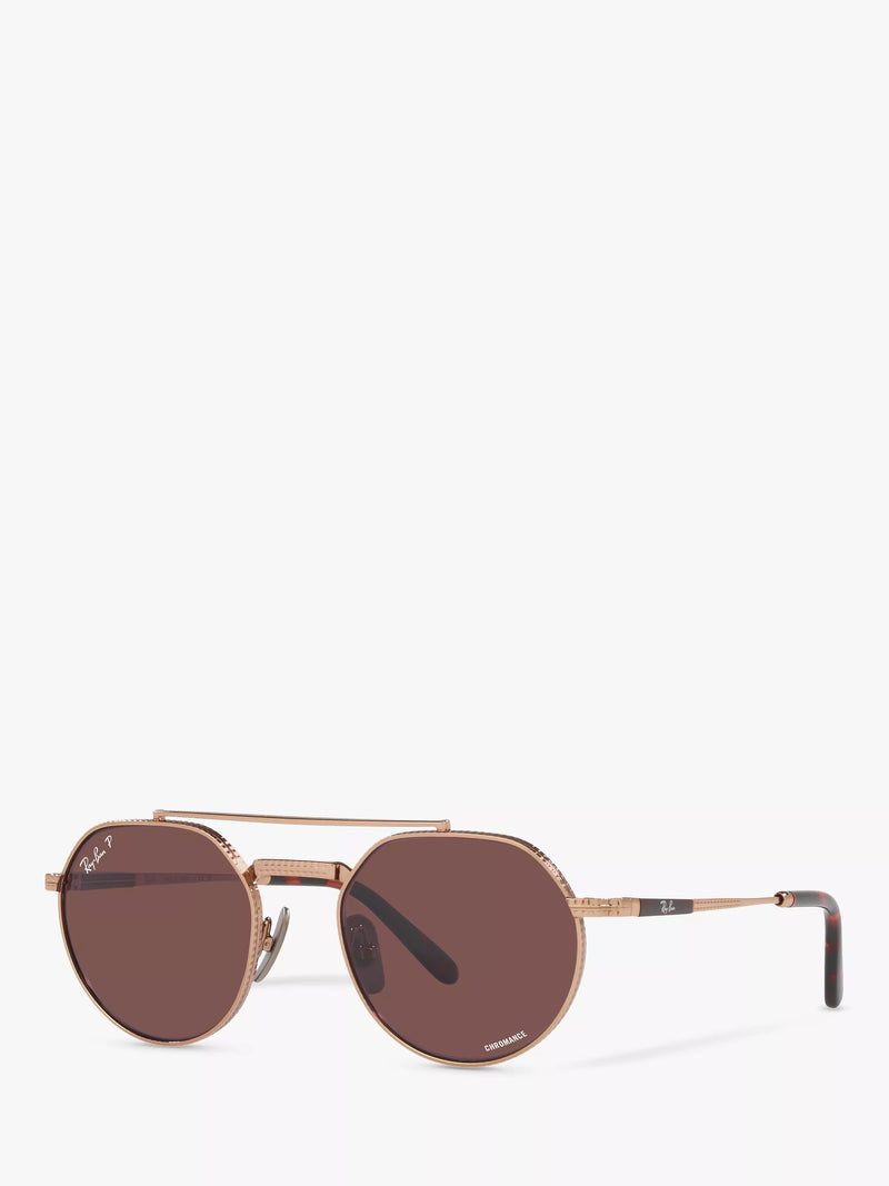 Ray-Ban Jack II titanium irregular sunglasses (British brand)