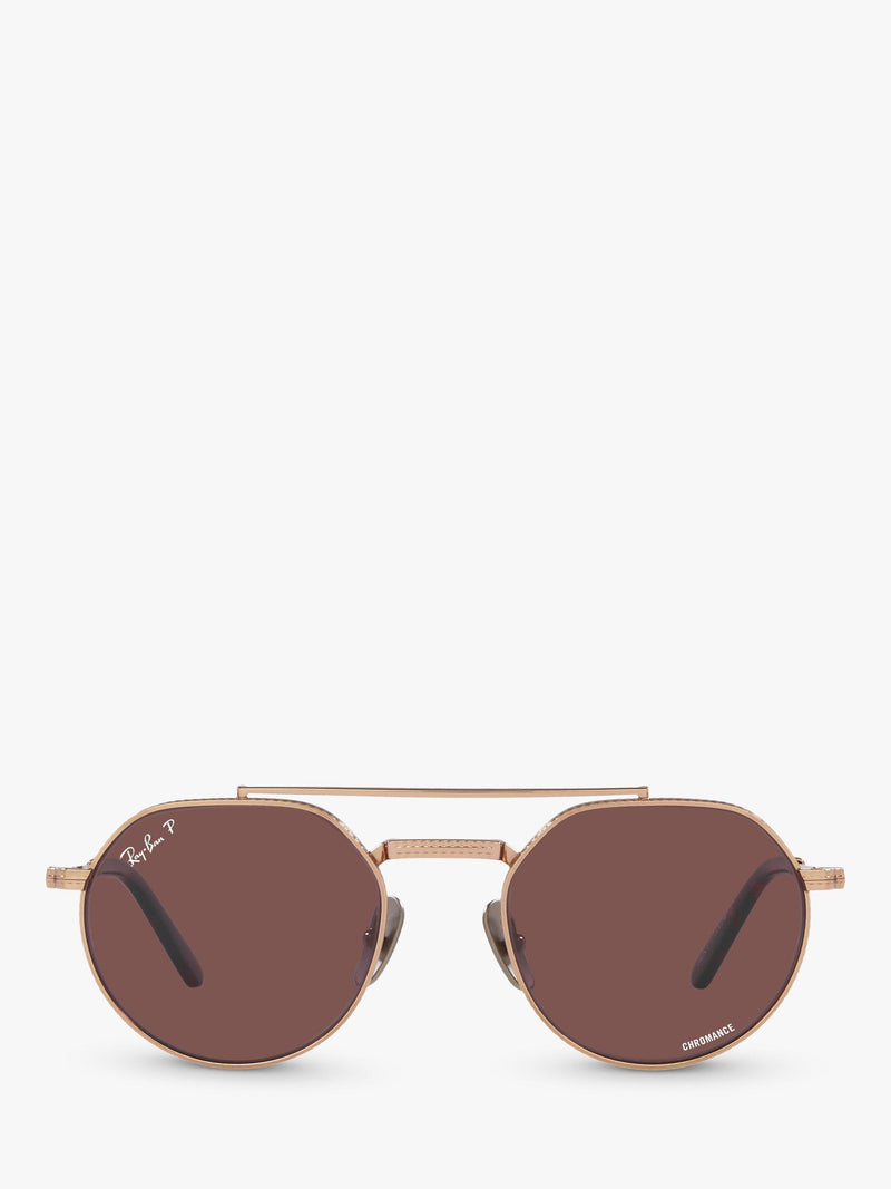Ray-Ban Jack II titanium irregular sunglasses (British brand)