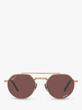 Ray-Ban Jack II titanium irregular sunglasses (British brand)