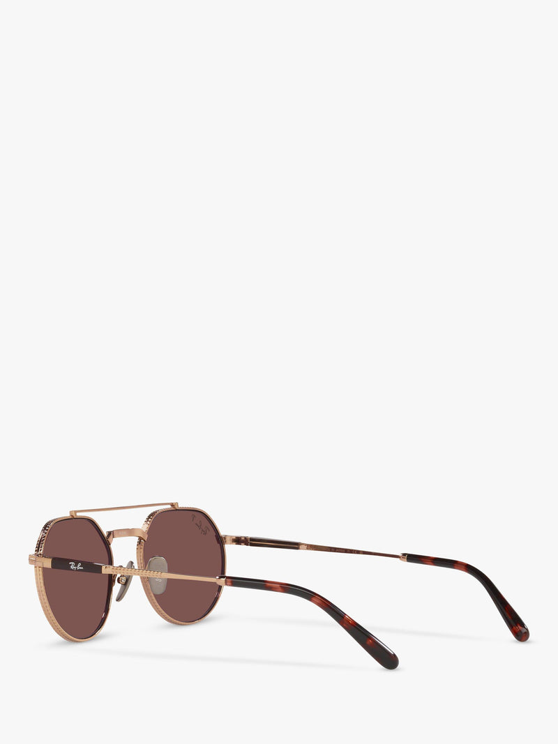 Ray-Ban Jack II titanium irregular sunglasses (British brand)