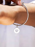 Recognised Heart Popon gold plated sterling silver bangle, UK version