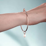 Recognised Freedom Pearl Popon Bangle rose gold plated sterling silver freshwater pearl - British product