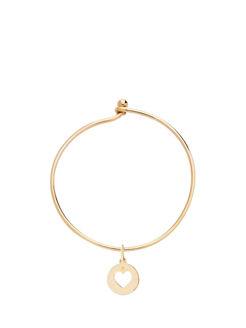 Recognised Heart Popon Bangle, Gold