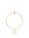 Recognised Heart Popon Bangle, Gold