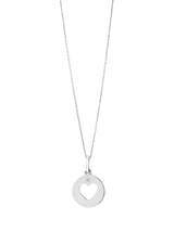 John Lewis Recognised Heart Popon Silver Pendant Necklace- Buy online at McGrocer