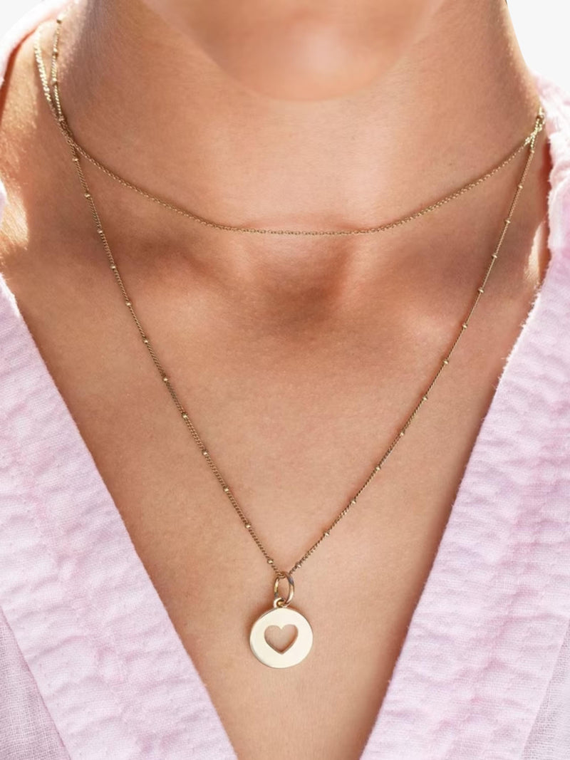 Recognised heart pendant necklace gold plated sterling silver, imported from the UK