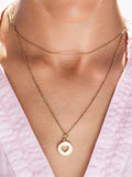 Recognised heart pendant necklace gold plated sterling silver, imported from the UK