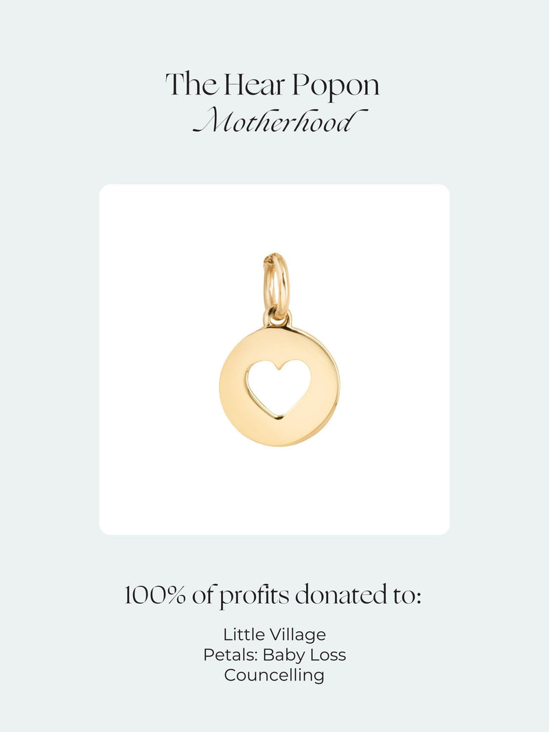 Recognised heart pendant necklace gold plated sterling silver, imported from the UK